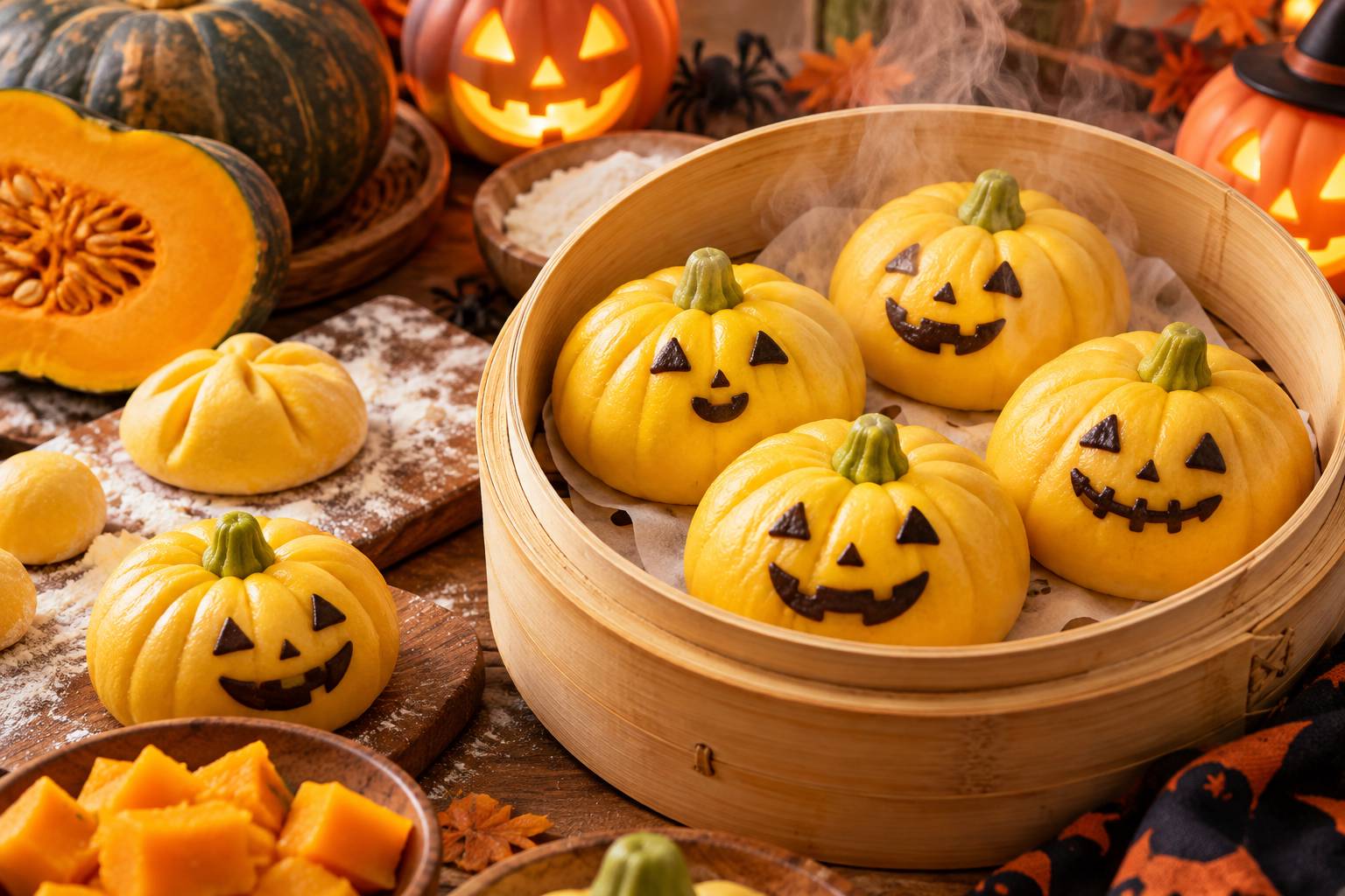 B&aacute;nh Bao B&iacute; Đỏ Halloween: C&aacute;ch Tạo H&igrave;nh V&agrave; Hấp B&aacute;nh Mềm
