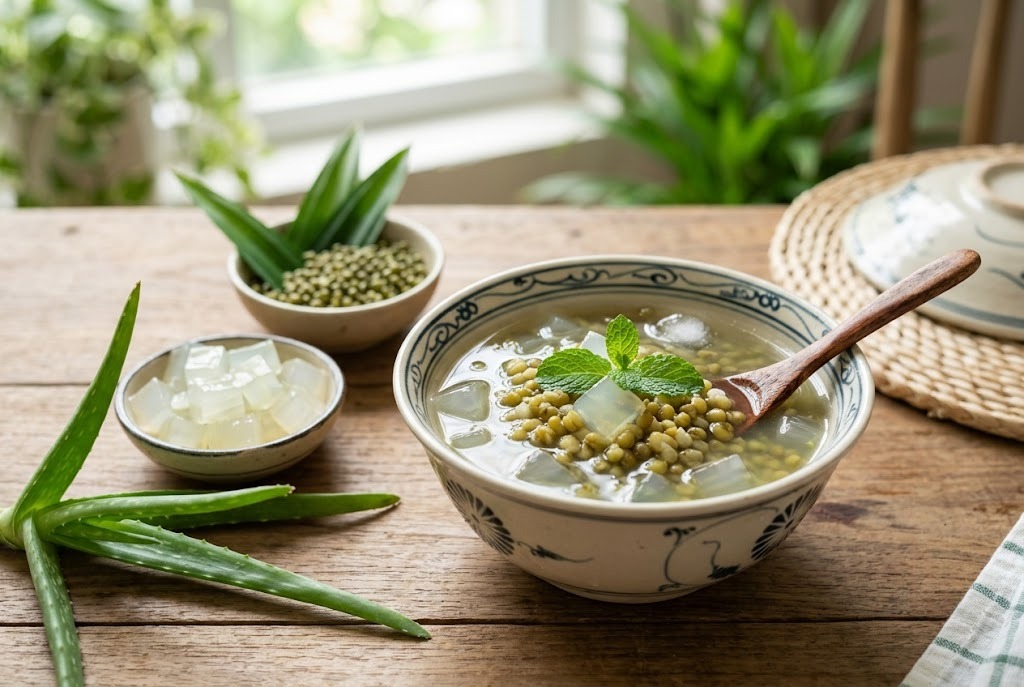 Cách Làm Chè Đậu Xanh Nha Đam Thanh Mát Giải Nhiệt Ngày Hè Oi Bức