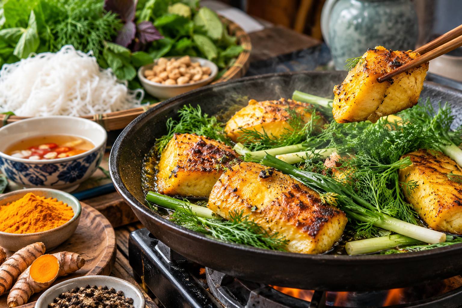 Chả Cá Hà Nội: Cách Ướp, Nướng Và Giữ Cá Không Bở
