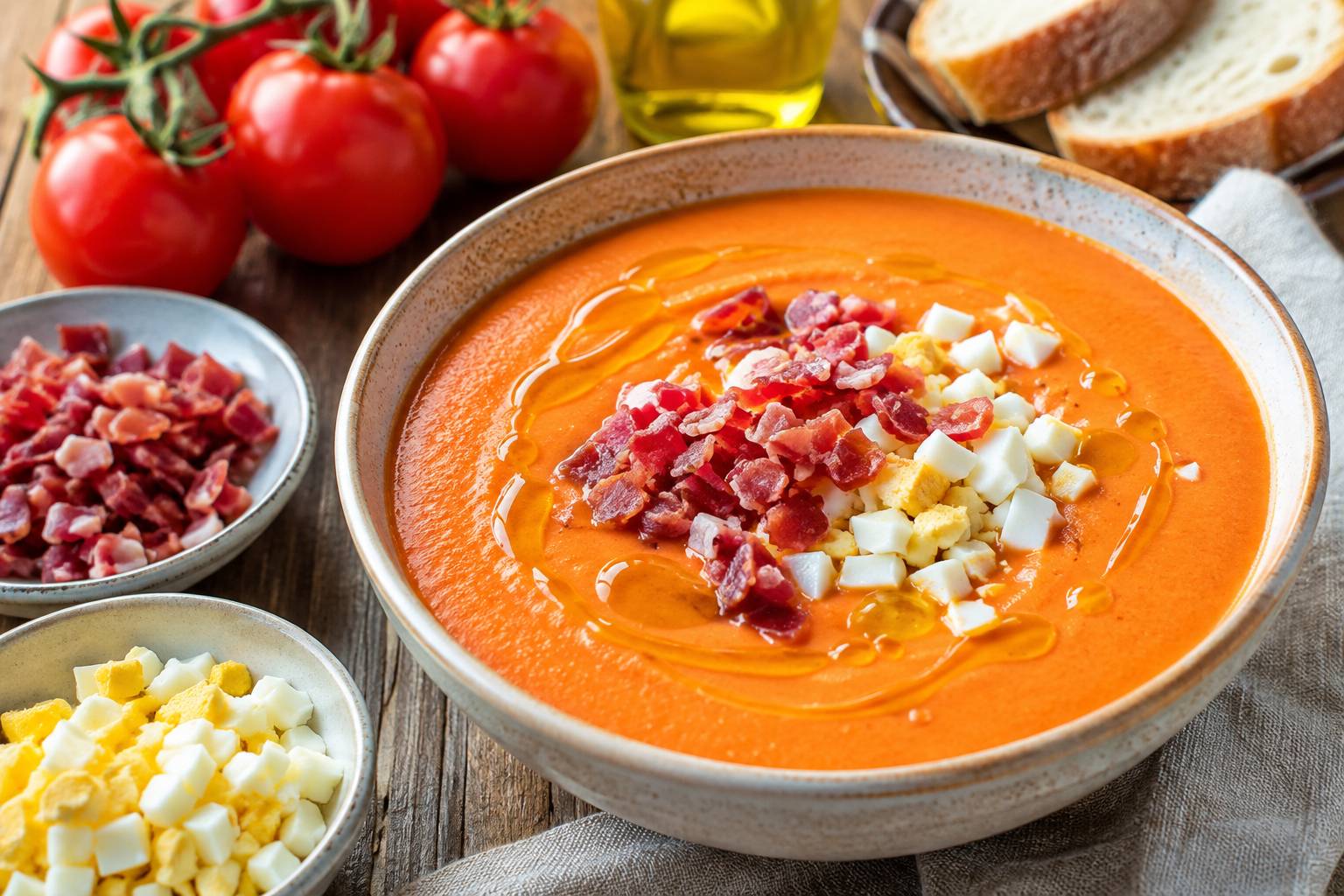 Salmorejo Andalusia: S&uacute;p C&agrave; Chua Lạnh Cho Ng&agrave;y N&oacute;ng