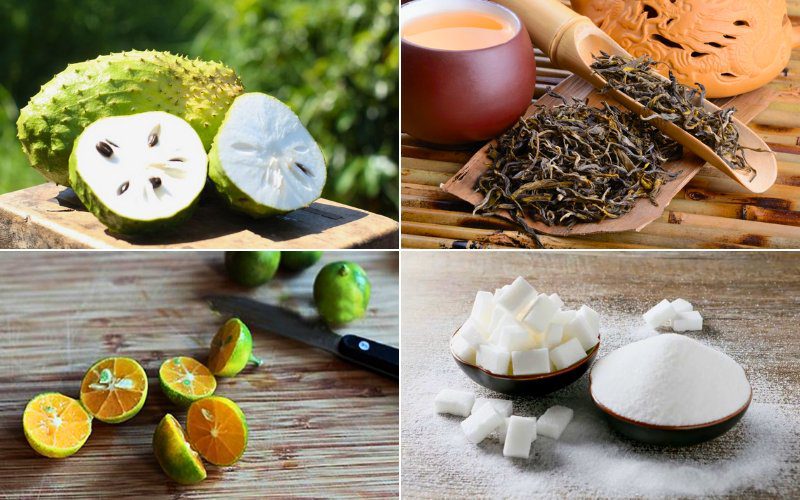 Lựa chọn nguyên liệu tươi ngon làm trà mãng cầu thơm ngon  