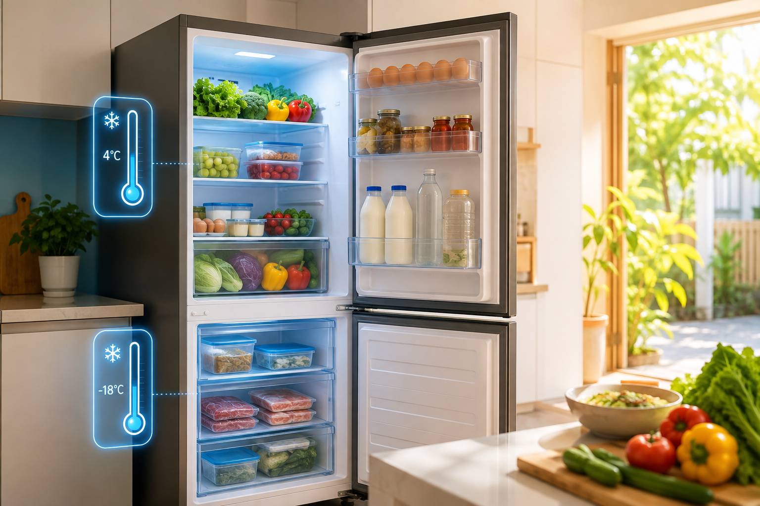 Bảo quản thực phẩm mùa nóng trong tủ lạnh đúng cách giúp tăng độ tươi ngon và đảm bảo giá trị dinh dưỡng 