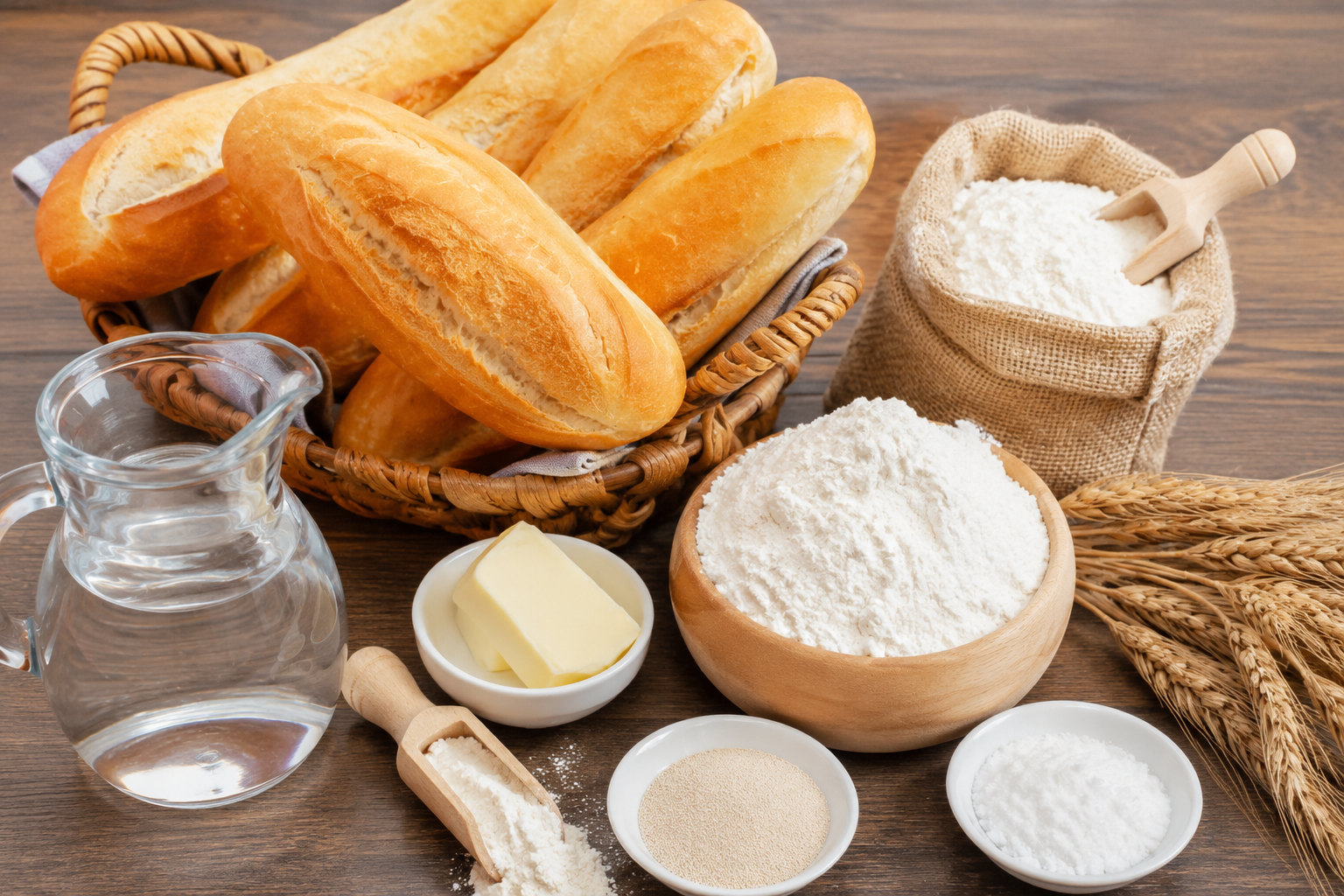 Chuẩn bị nguyên liệu đúng chuẩn là bước đi đầu tiên quyết định sự thành bại để làm bánh mì Việt Nam 