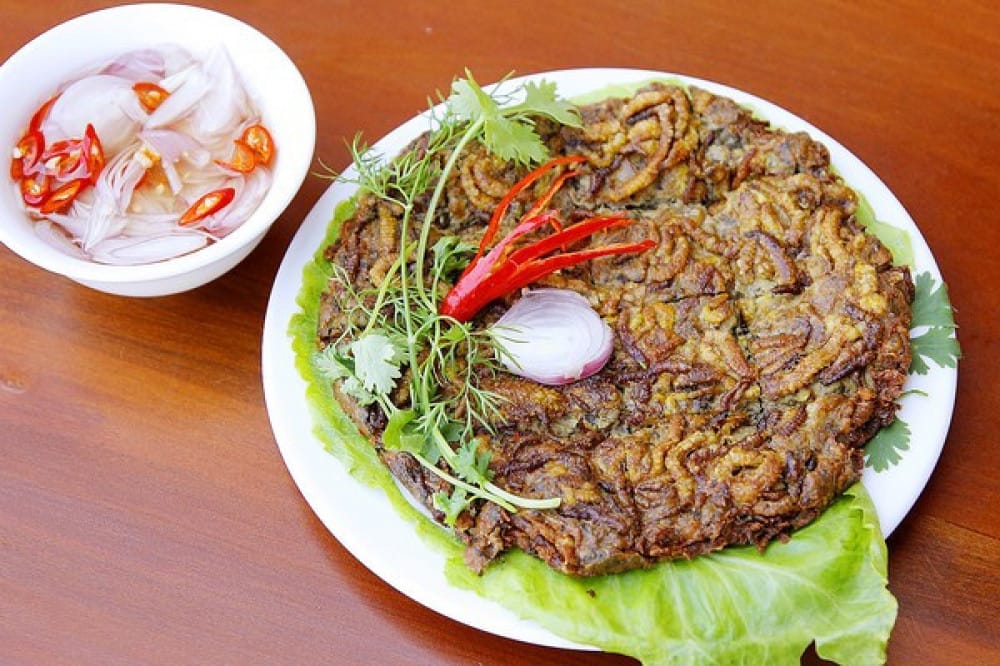 Thưởng thức chả rươi đẹp mắt thơm ngon 