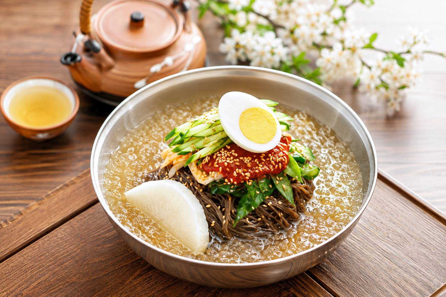 Mì lạnh Naengmyeon Hàn Quốc thơm ngon 